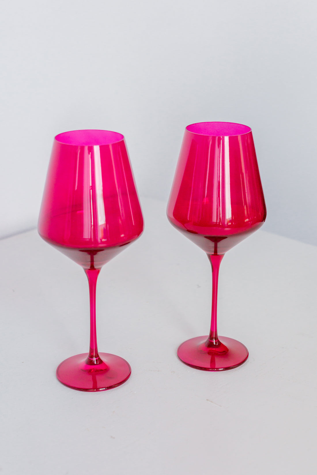 Estelle Colored Wine Stemware - Set of 2 {Viva Magenta (Our Fuchsia)}