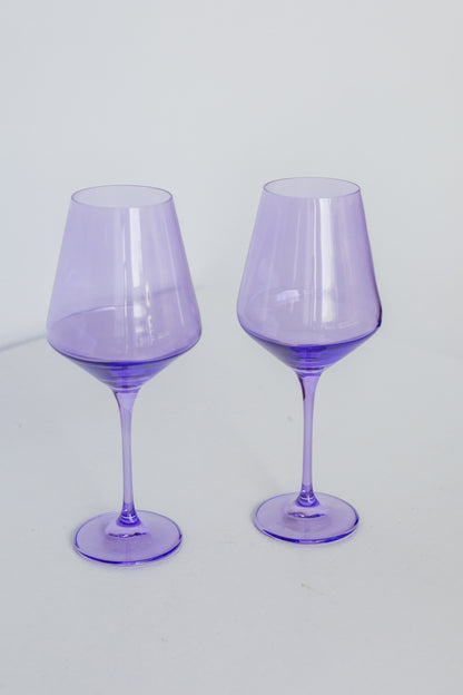 Estelle Colored Wine Stemware - Set of 2 {Lavender}