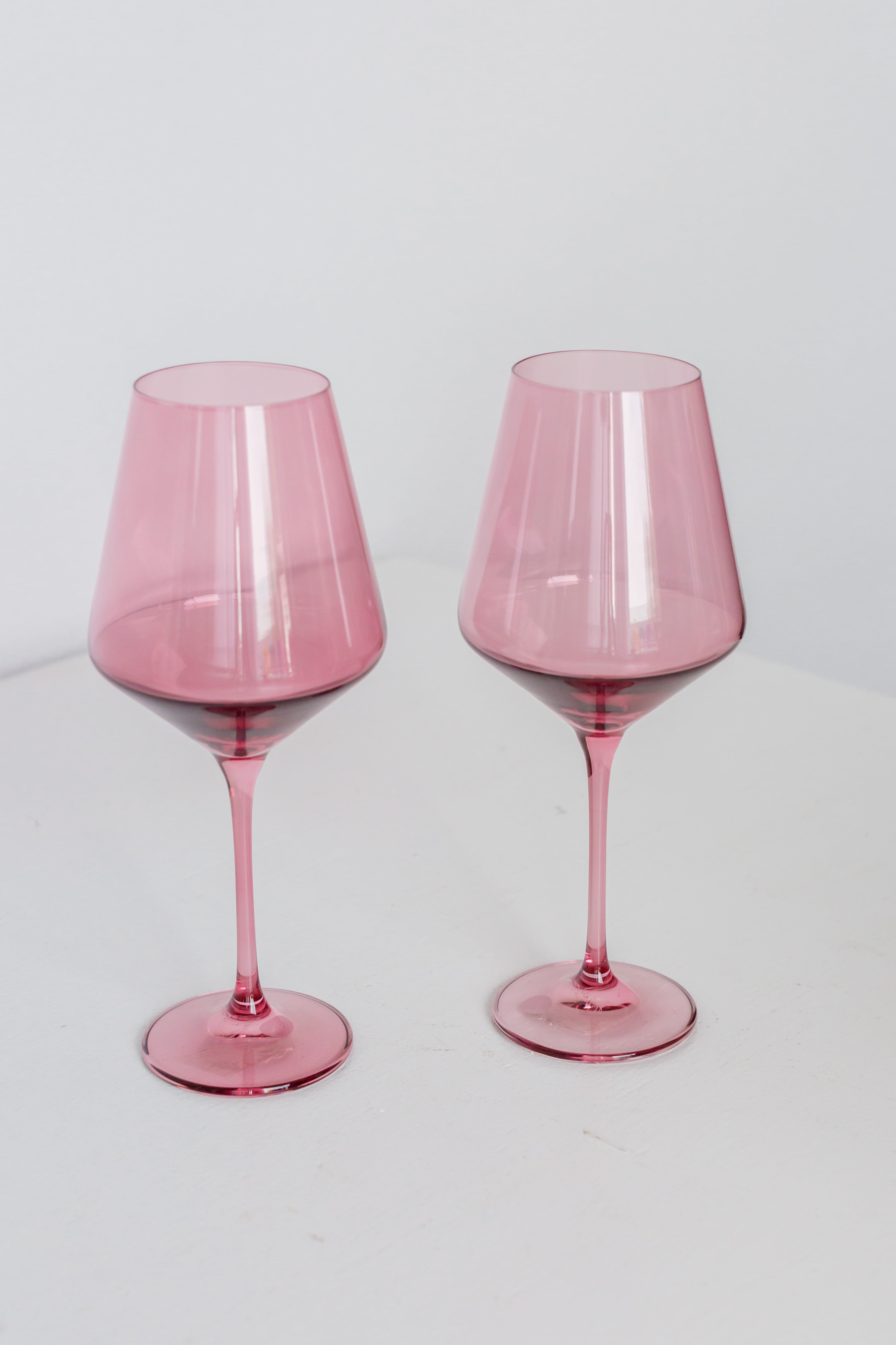 Estelle Colored Wine Stemware - Set of 2 {Rose}