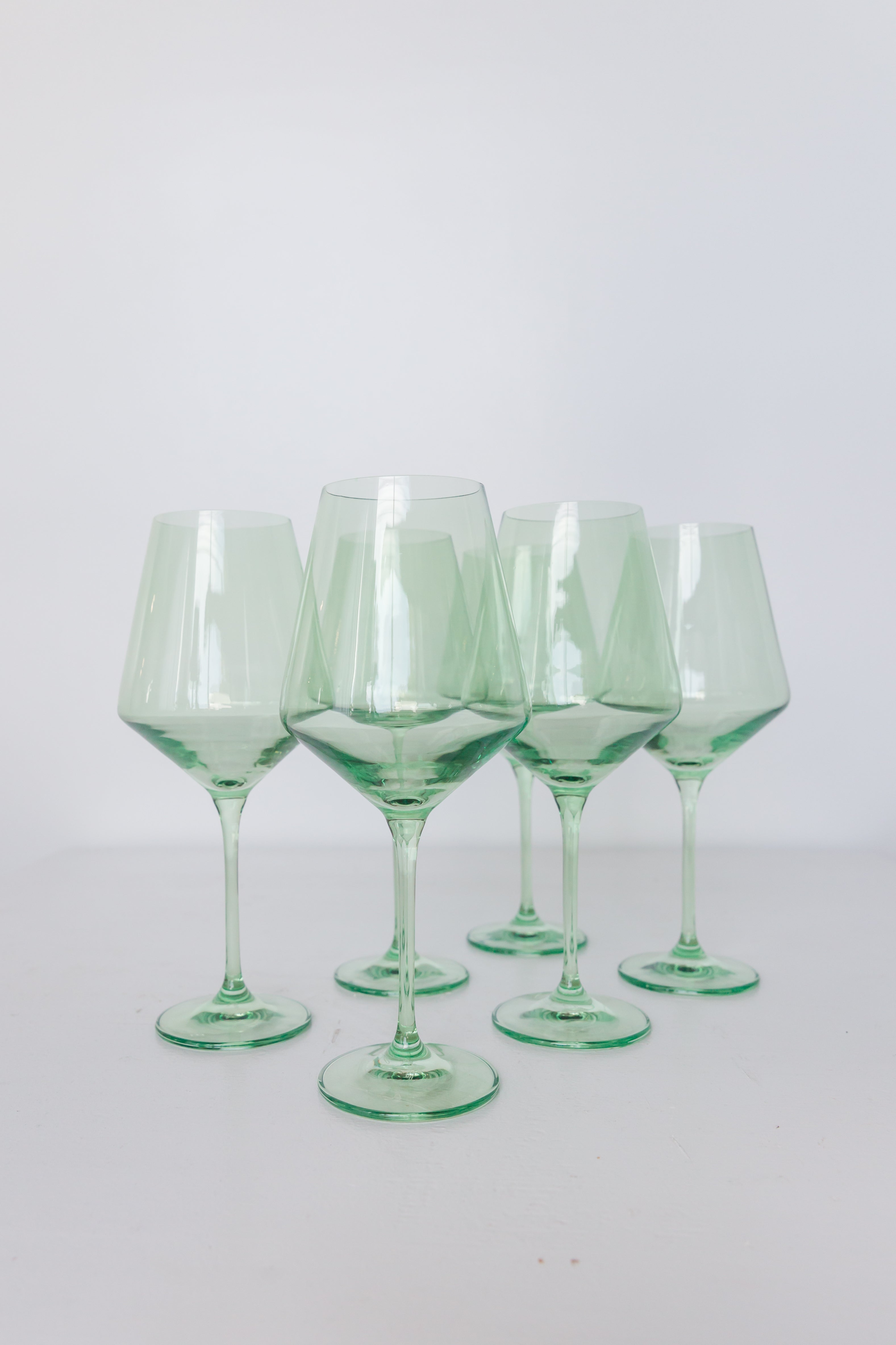 Estelle Colored Wine Stemware - Set of 6 {Mint Green}