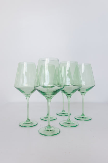 Estelle Colored Wine Stemware - Set of 6 {Mint Green}