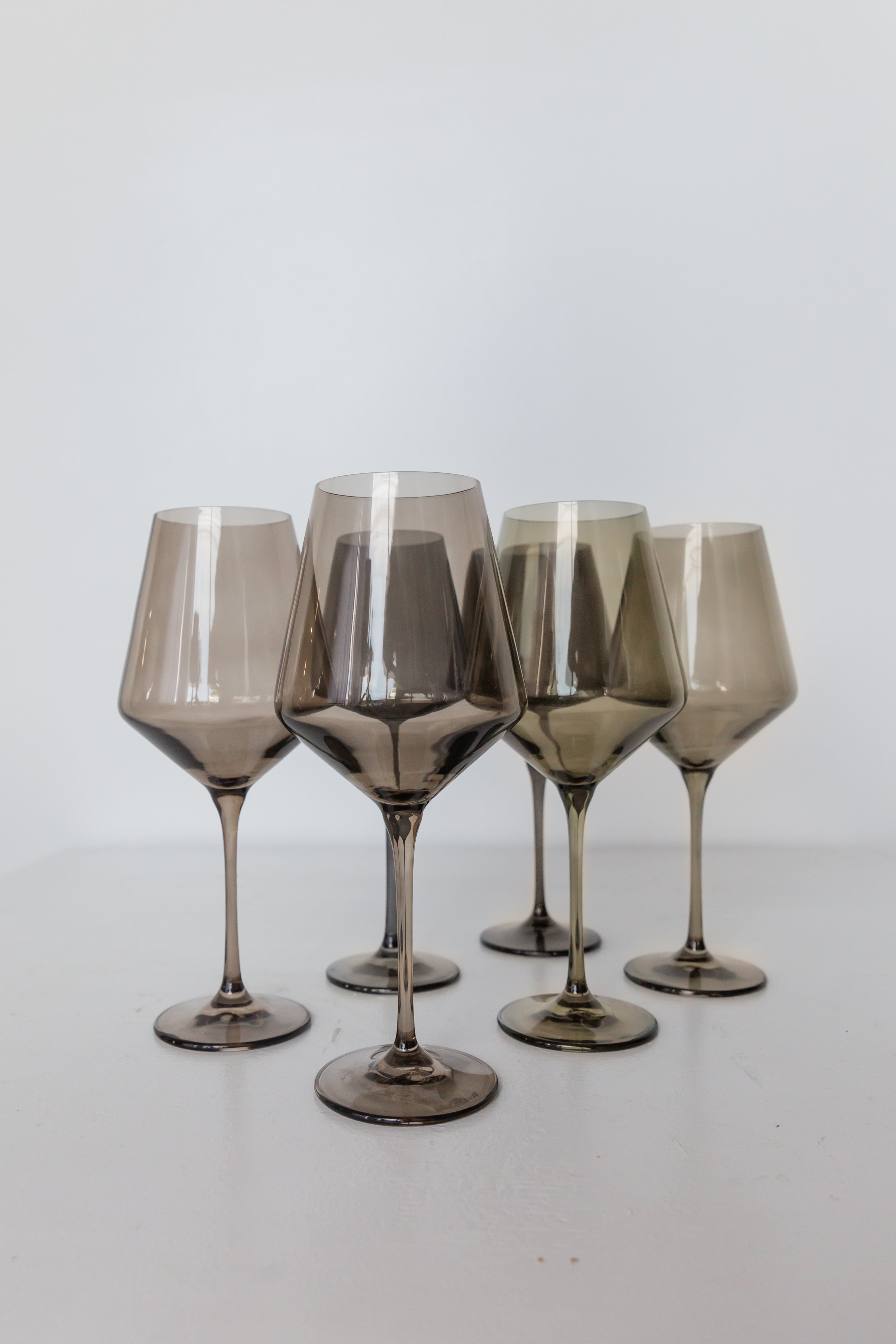 Estelle Colored Wine Stemware - Set of 6 {Gray Smoke}