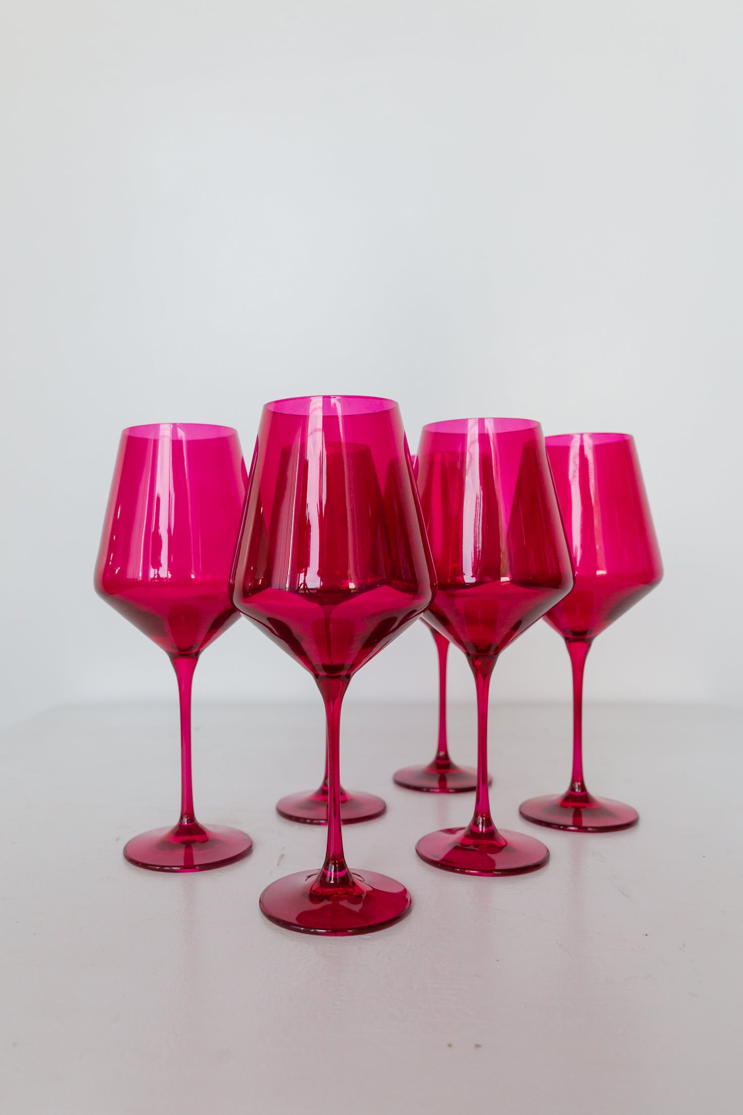 Estelle Colored Wine Stemware - Set of 6 {Viva Magenta (Our Fuchsia)}