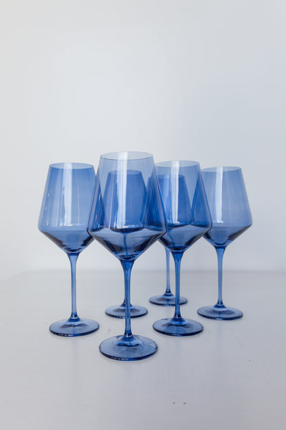 Estelle Colored Wine Stemware - Set of 6 {Cobalt Blue}