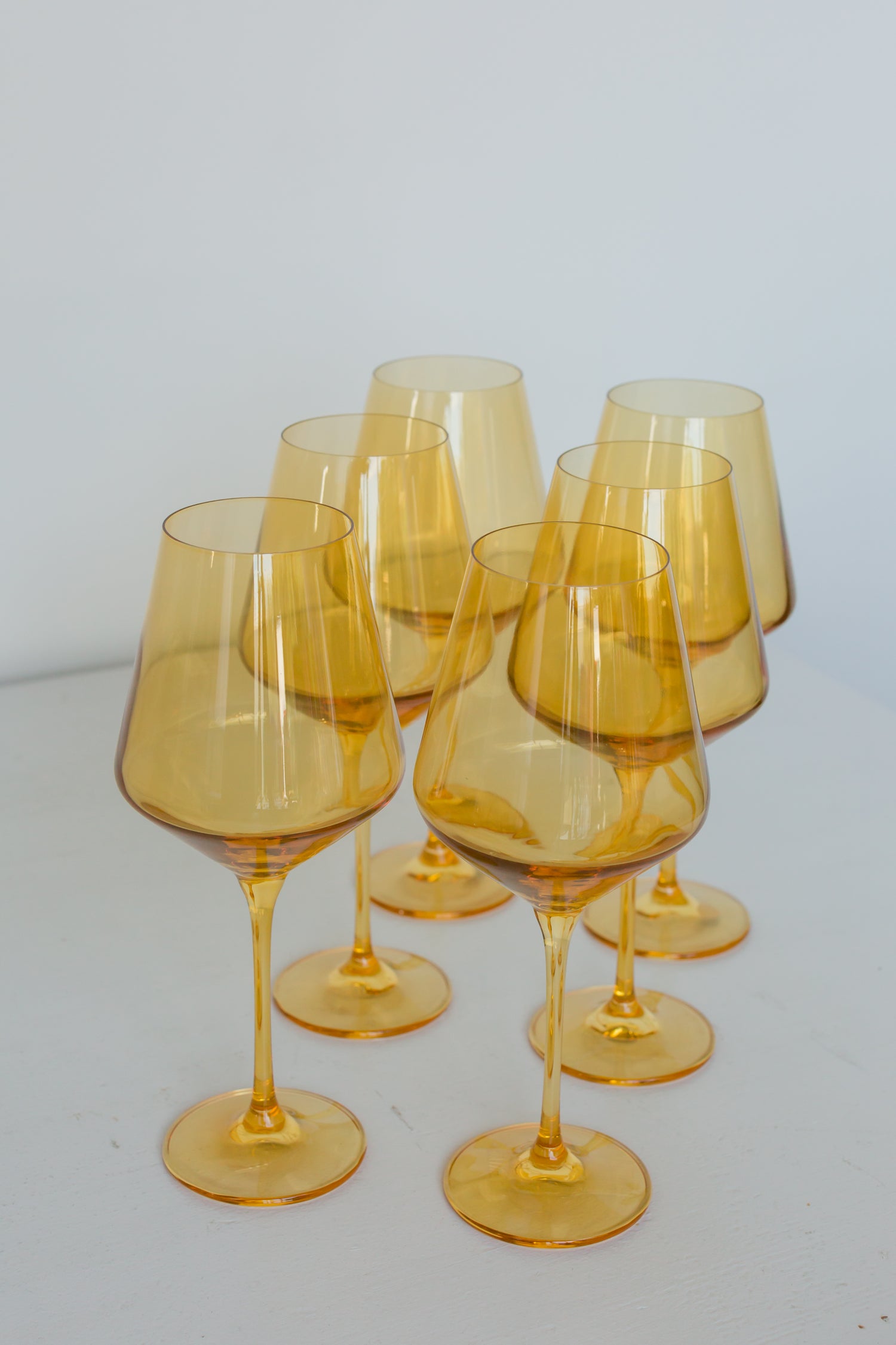 Estelle Colored Wine Stemware - Set of 6 {Yellow}