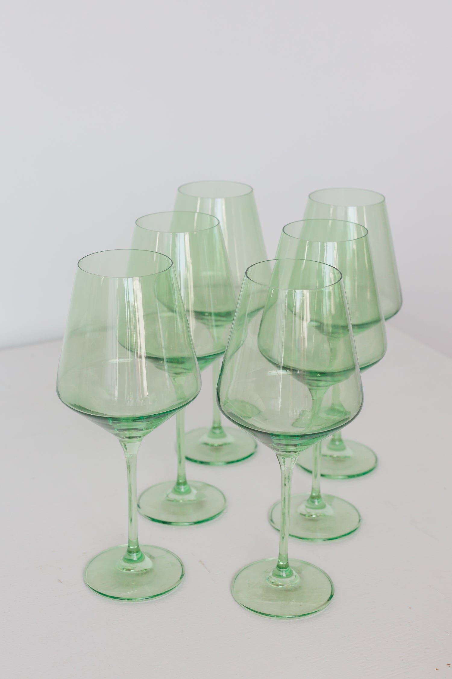 Estelle Colored Wine Stemware - Set of 6 {Mint Green}