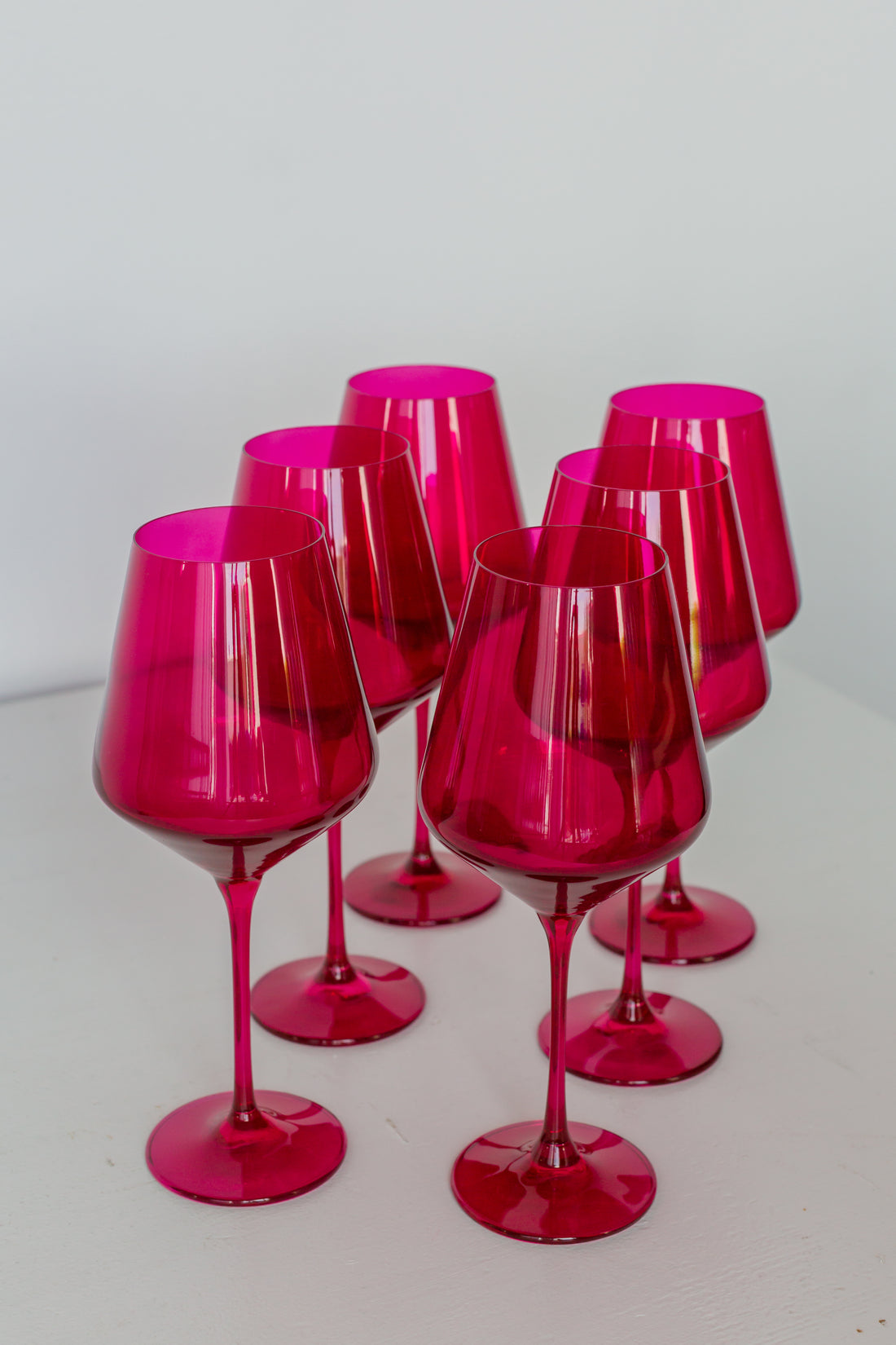 Estelle Colored Wine Stemware - Set of 6 {Viva Magenta (Our Fuchsia)}