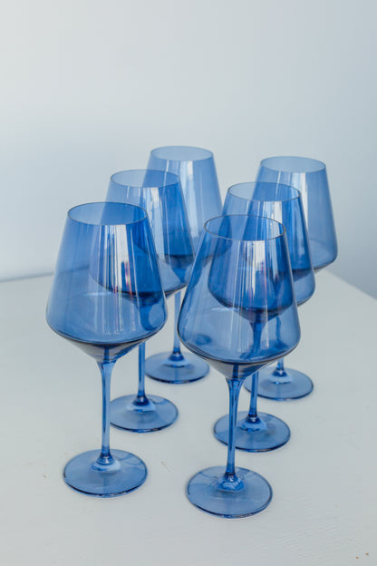 Estelle Colored Wine Stemware - Set of 6 {Cobalt Blue}