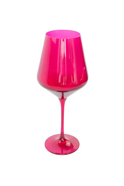 Estelle Colored Wine Stemware - Set of 2 {Viva Magenta (Our Fuchsia)}