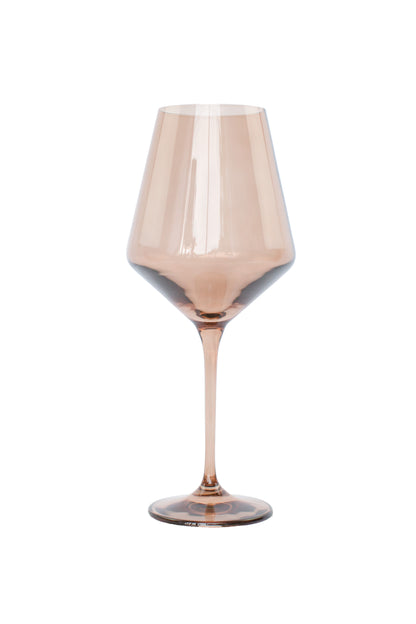 Estelle Colored Wine Stemware - Set of 2 {Amber Smoke}