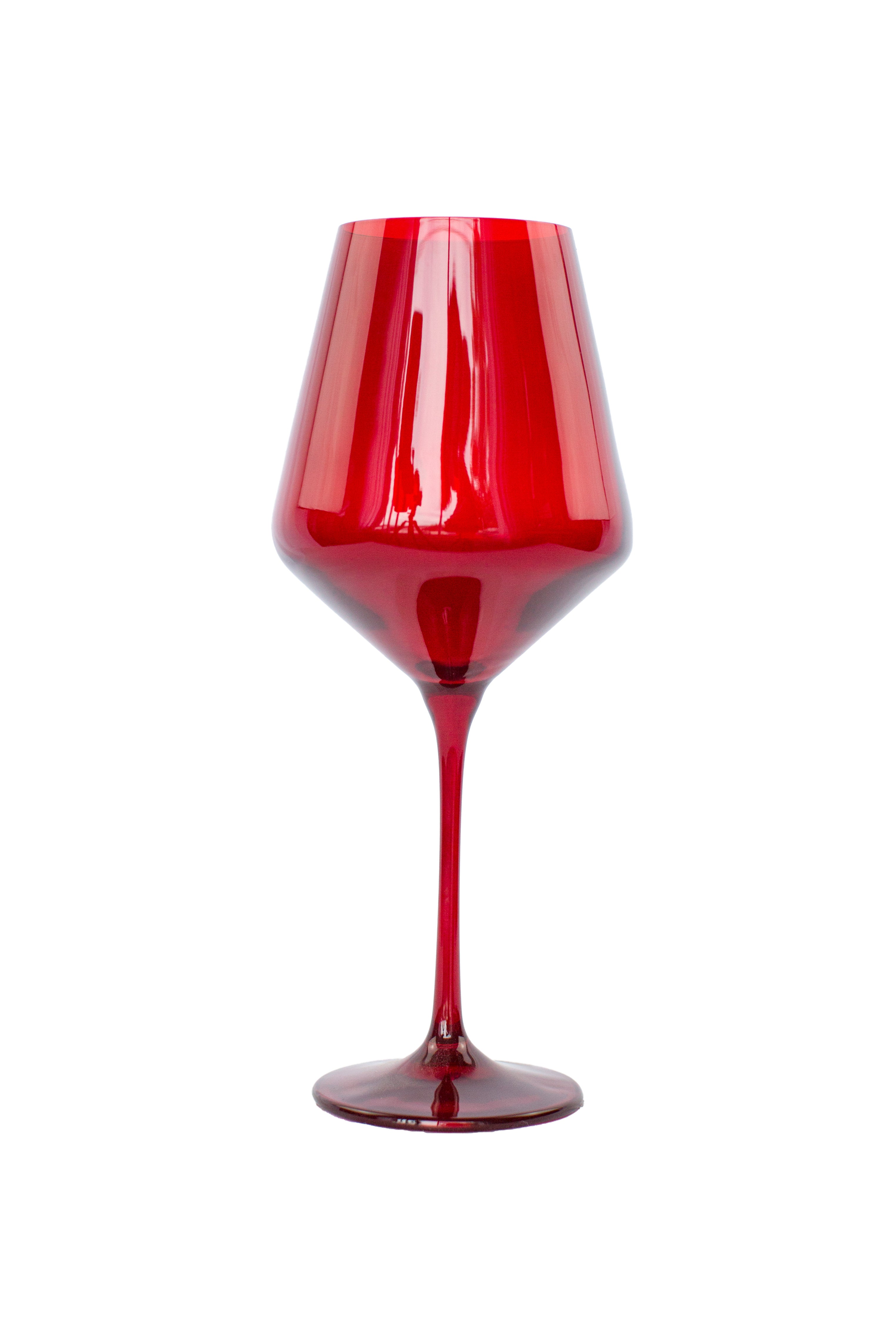 Estelle Colored Wine Stemware - Set of 2 {Red}