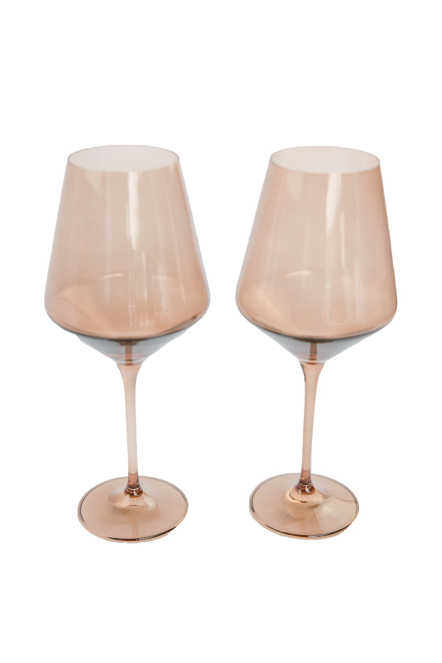 Estelle Colored Wine Stemware - Set of 2 {Amber Smoke}