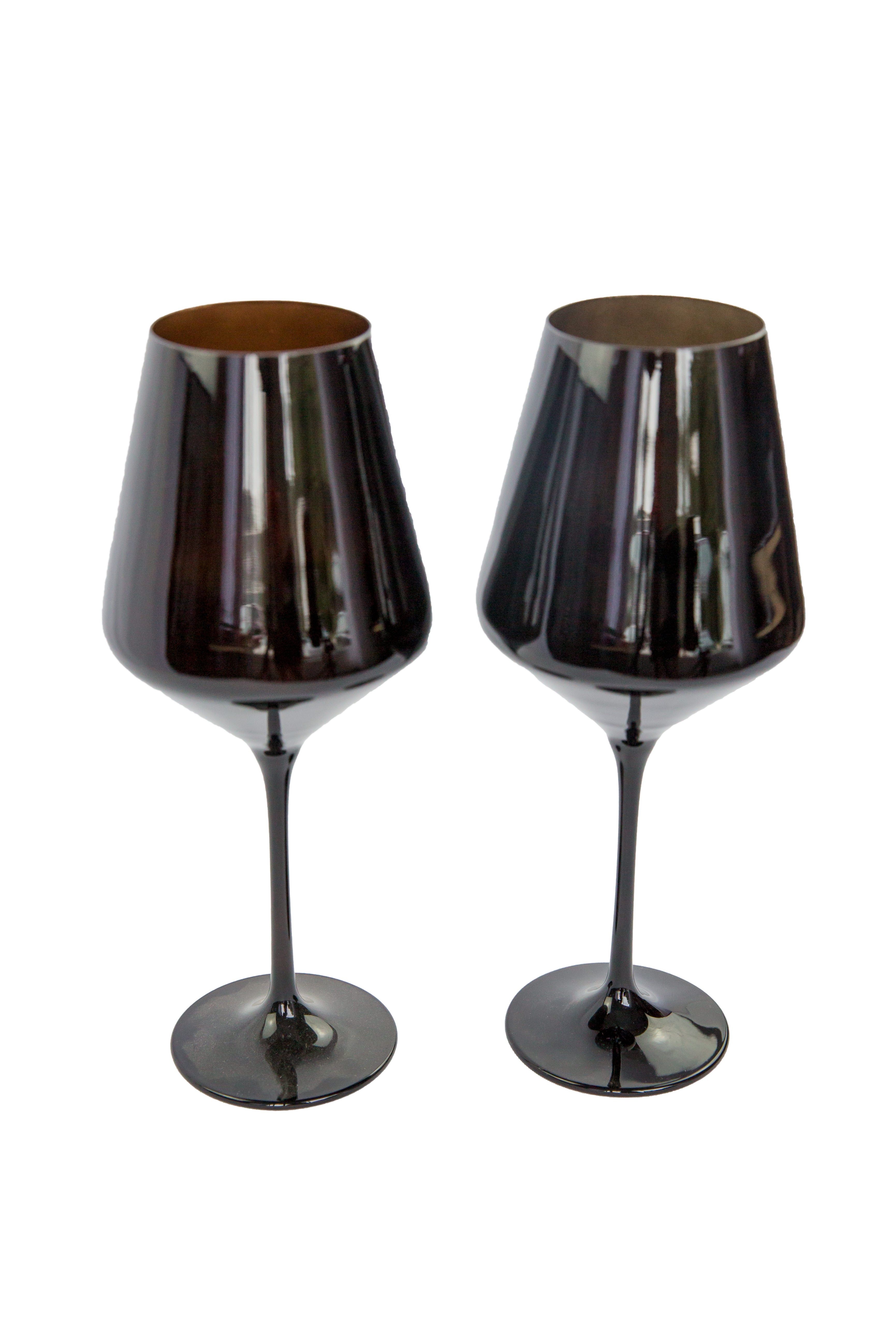 Estelle Colored Wine Stemware - Set of 2 {Black}