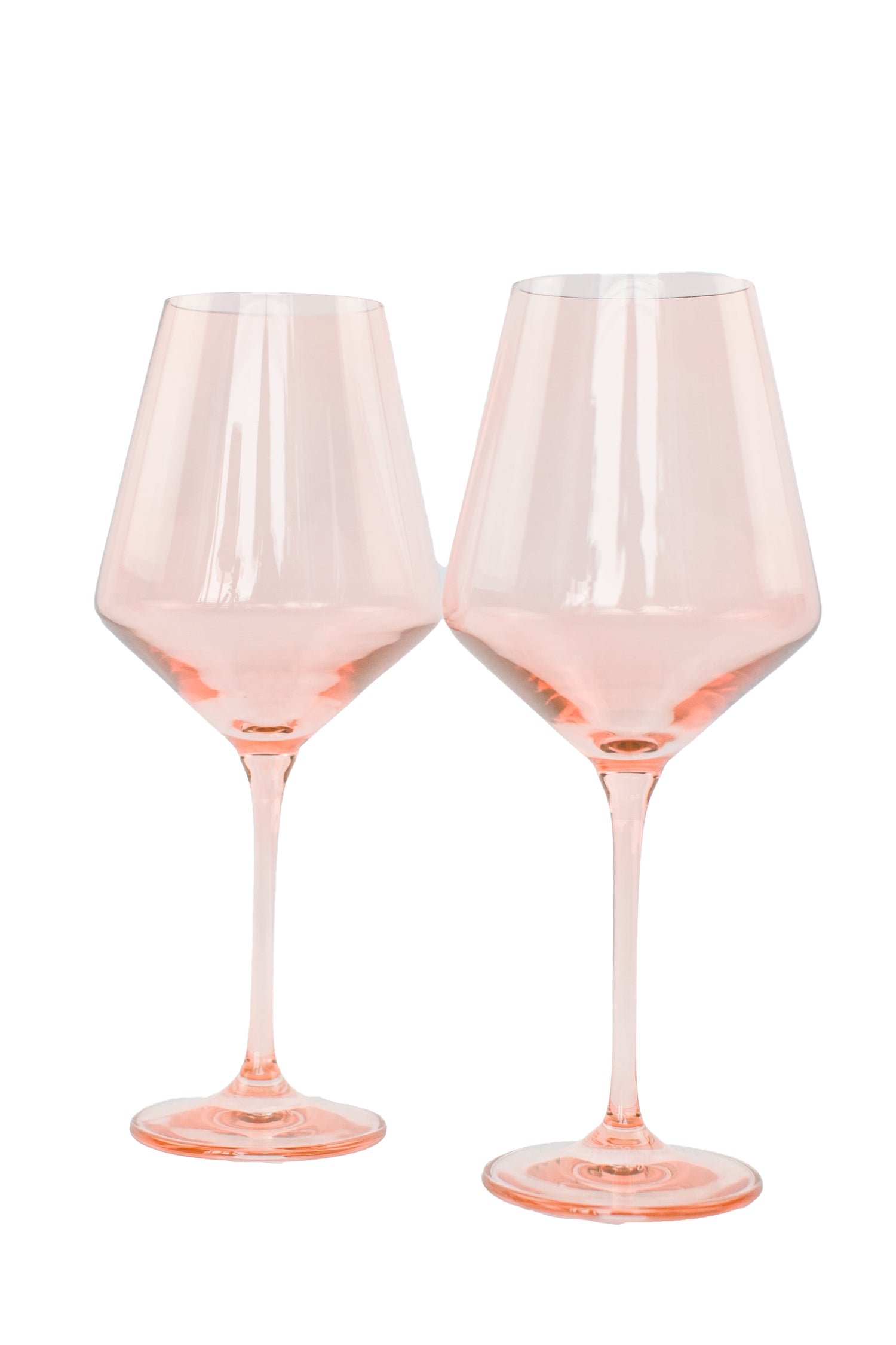 Estelle Colored Wine Stemware - Set of 2 {Blush Pink}