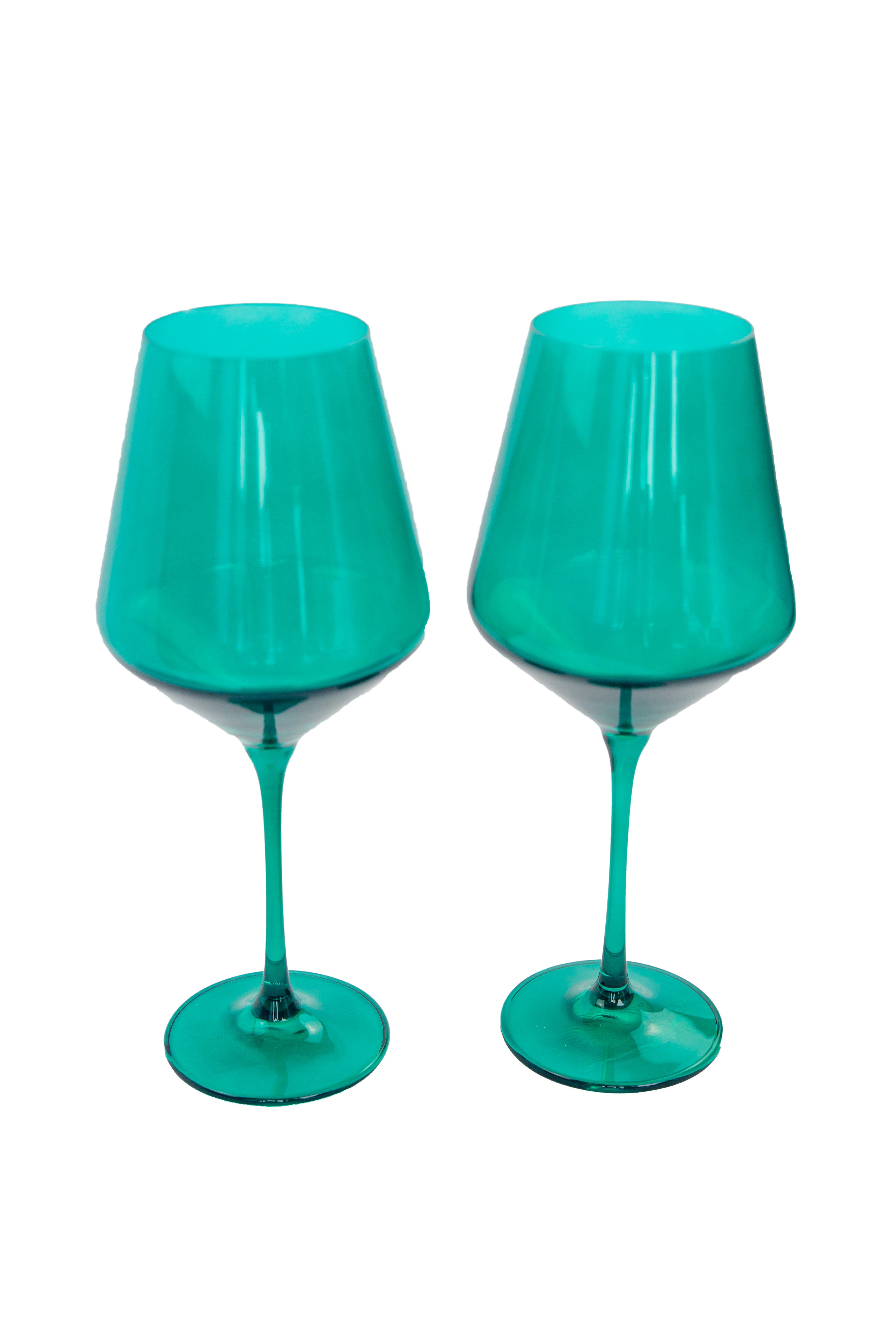 Estelle Colored Wine Stemware - Set of 2 {Emerald Green}