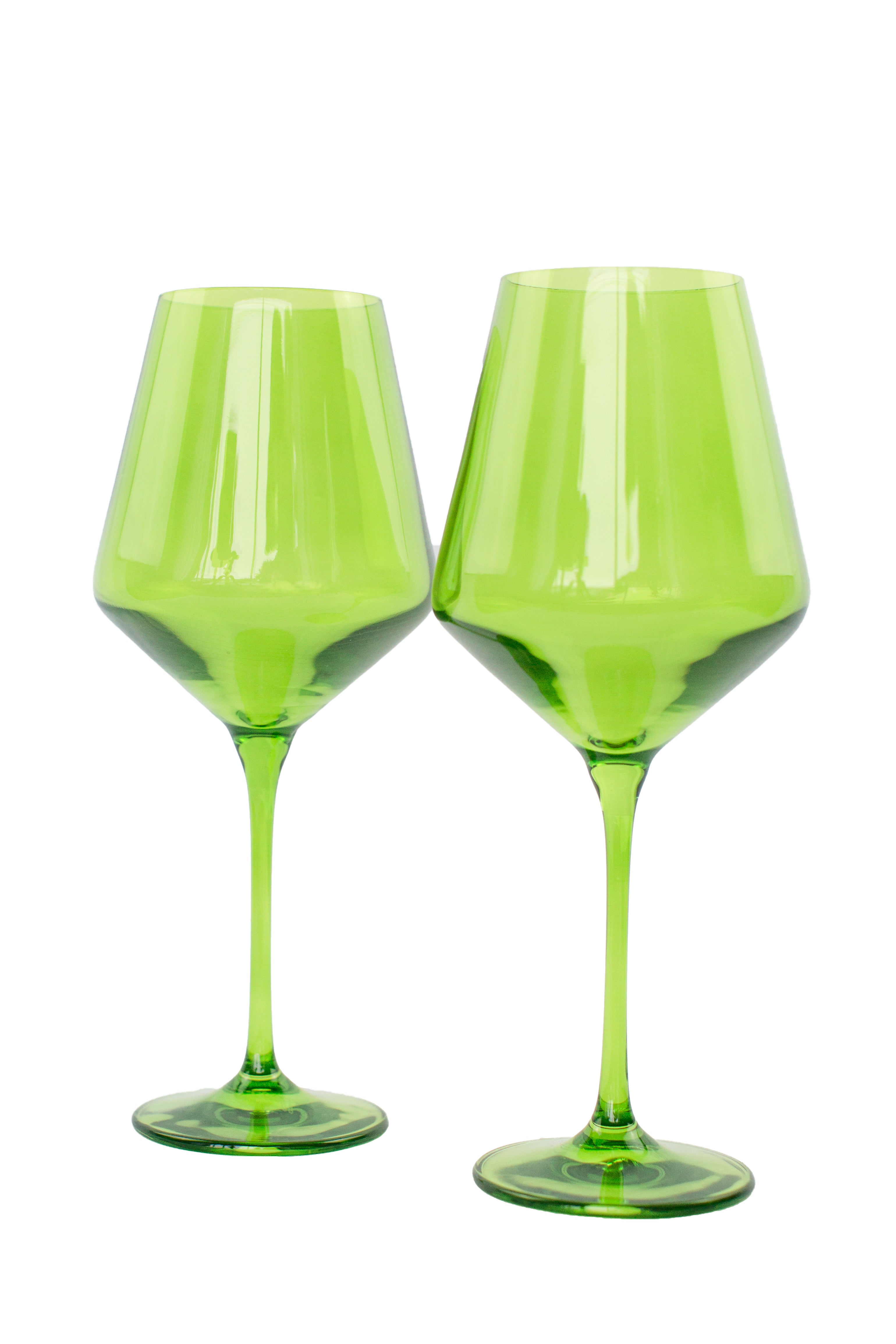 Estelle Colored Wine Stemware - Set of 2 {Forest Green}