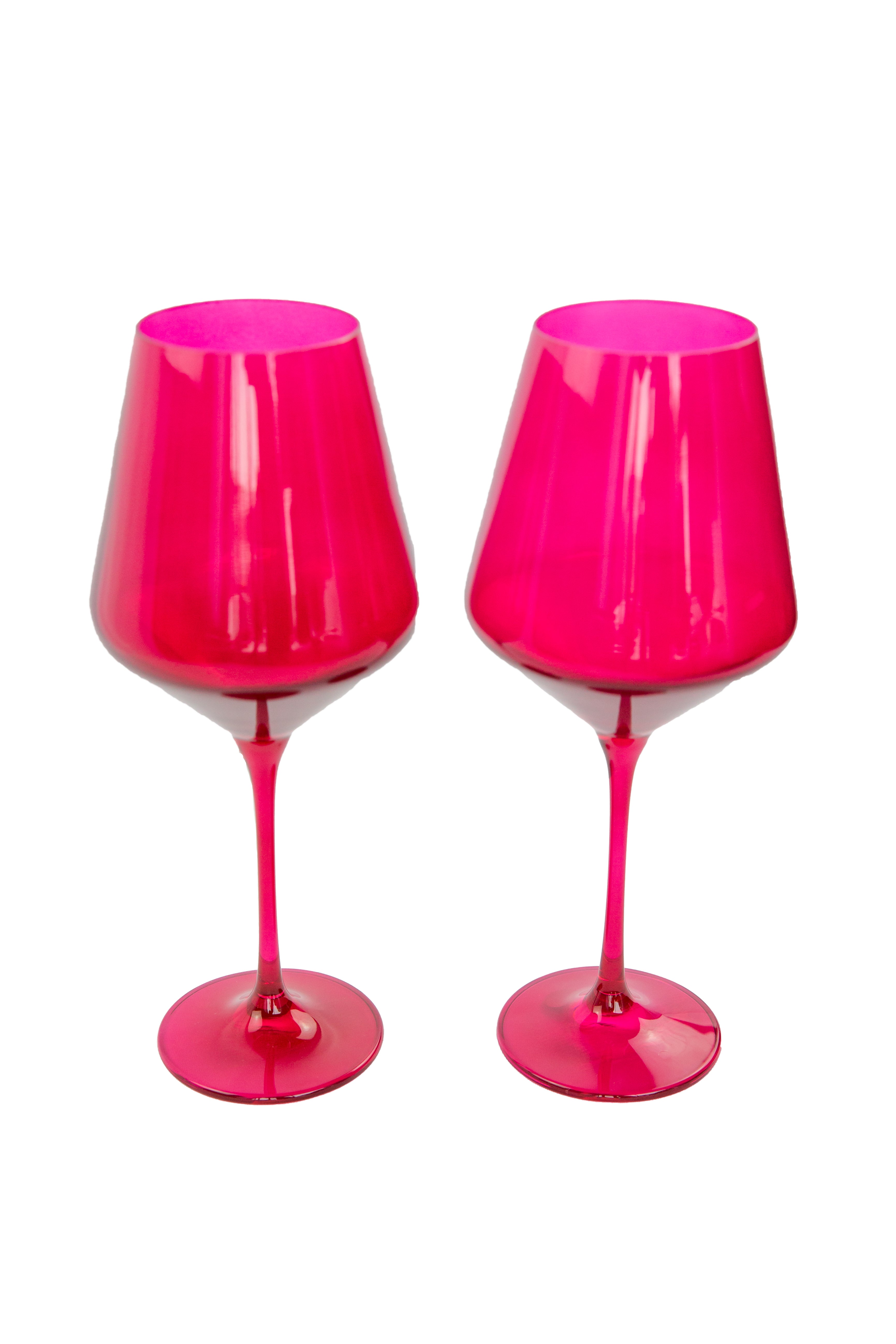 Estelle Colored Wine Stemware - Set of 2 {Viva Magenta (Our Fuchsia)}