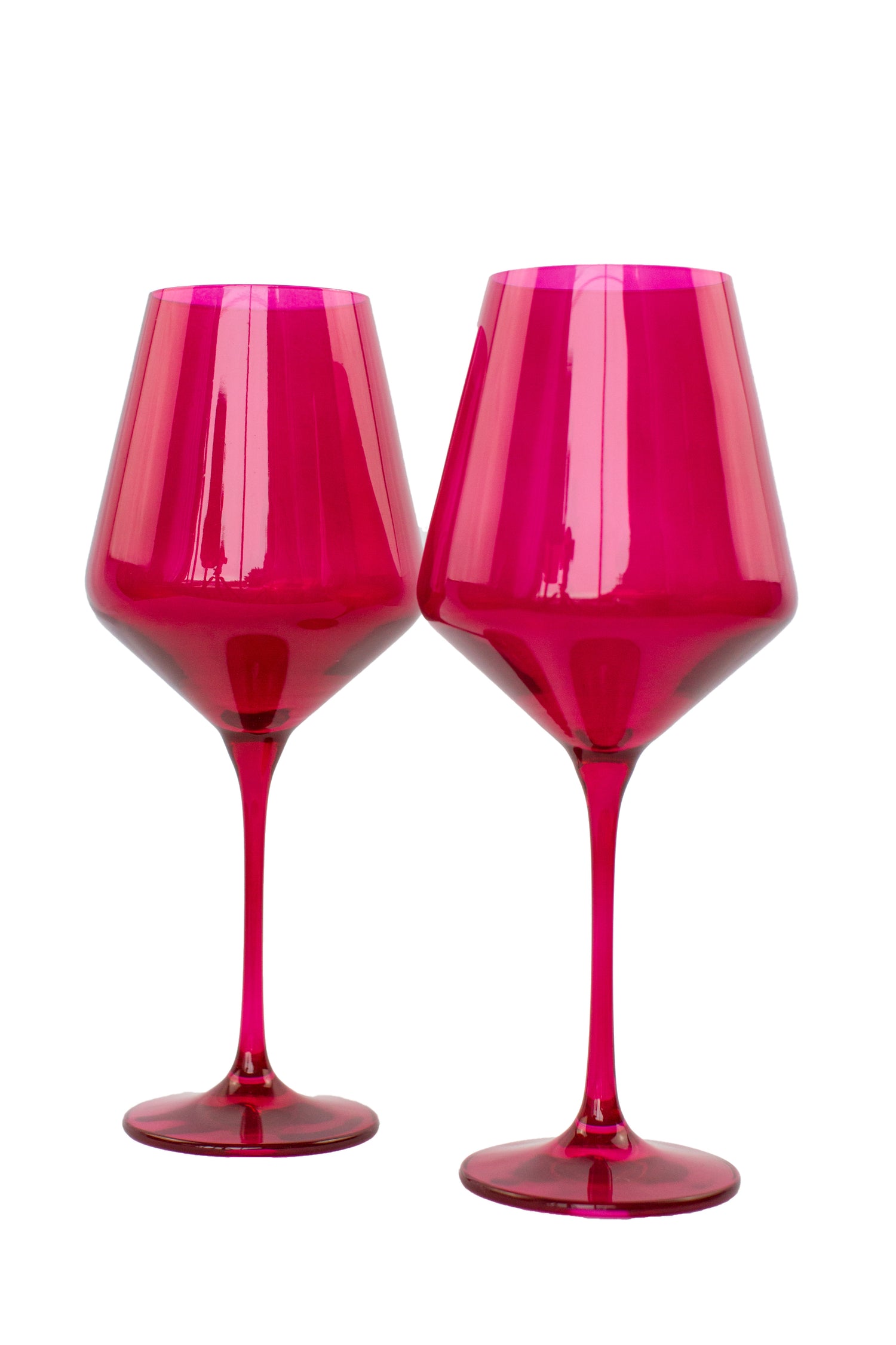 Estelle Colored Wine Stemware - Set of 2 {Viva Magenta (Our Fuchsia)}