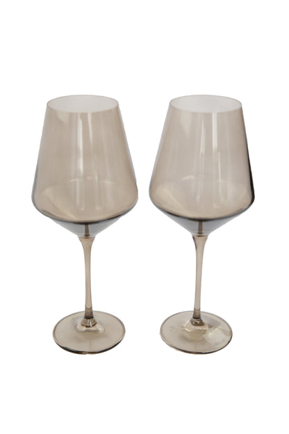 Estelle Colored Wine Stemware - Set of 2 {Gray Smoke}