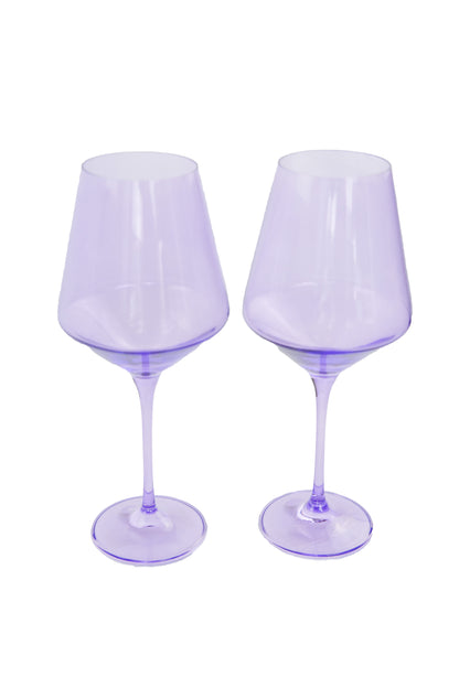 Estelle Colored Wine Stemware - Set of 2 {Lavender}