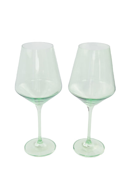 Estelle Colored Wine Stemware - Set of 2 {Mint Green}