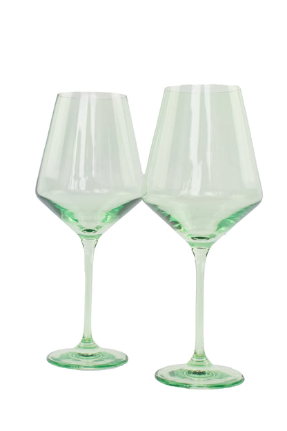 Estelle Colored Wine Stemware - Set of 2 {Mint Green}