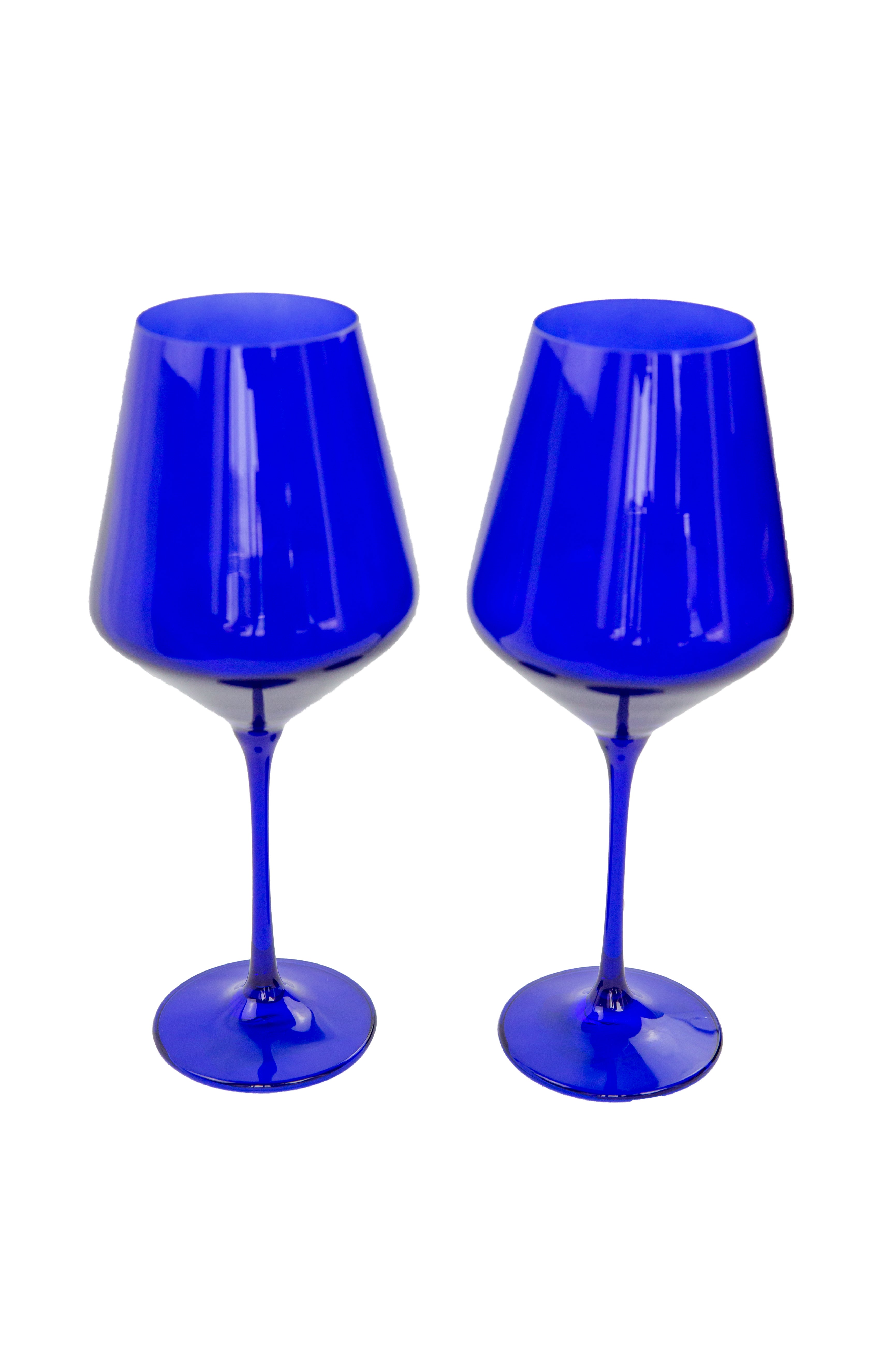 Estelle Colored Wine Stemware - Set of 2 {Royal Blue}