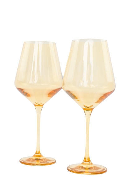 Estelle Colored Wine Stemware - Set of 2 {Yellow}