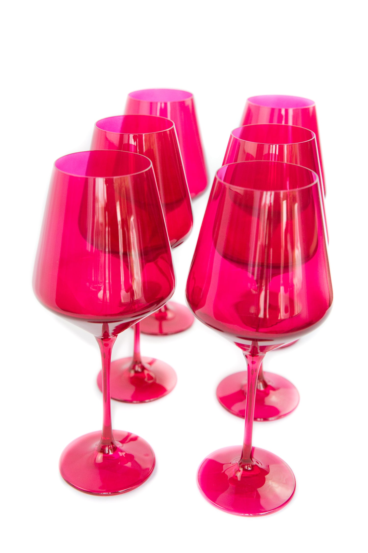 Estelle Colored Wine Stemware - Set of 6 {Viva Magenta (Our Fuchsia)}