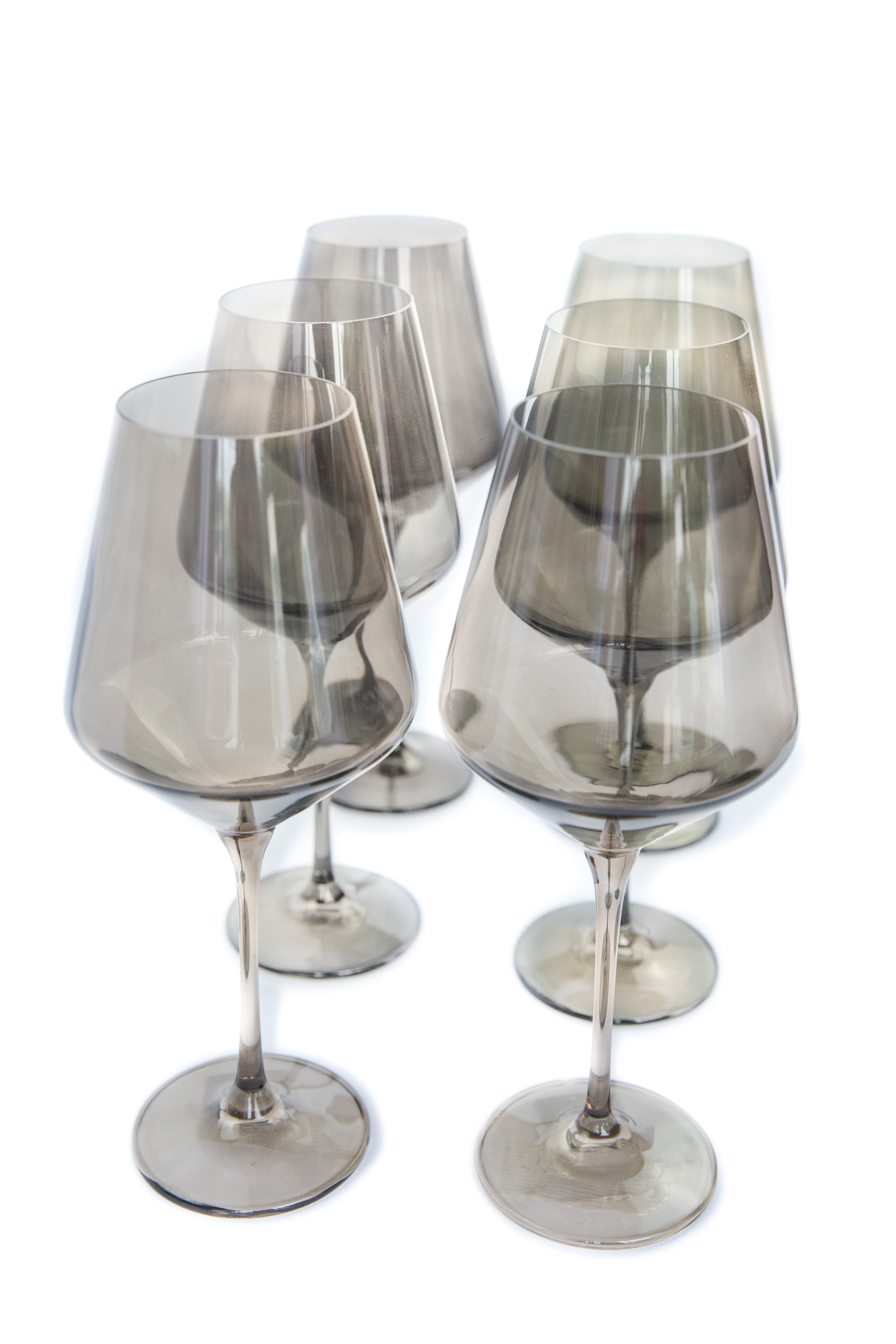 Estelle Colored Wine Stemware - Set of 6 {Gray Smoke}