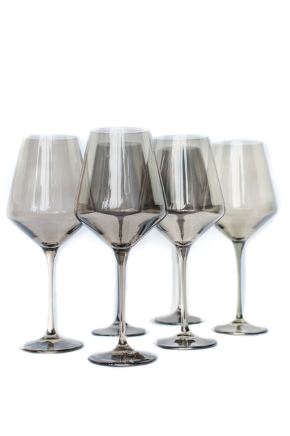 Estelle Colored Wine Stemware - Set of 6 {Gray Smoke}