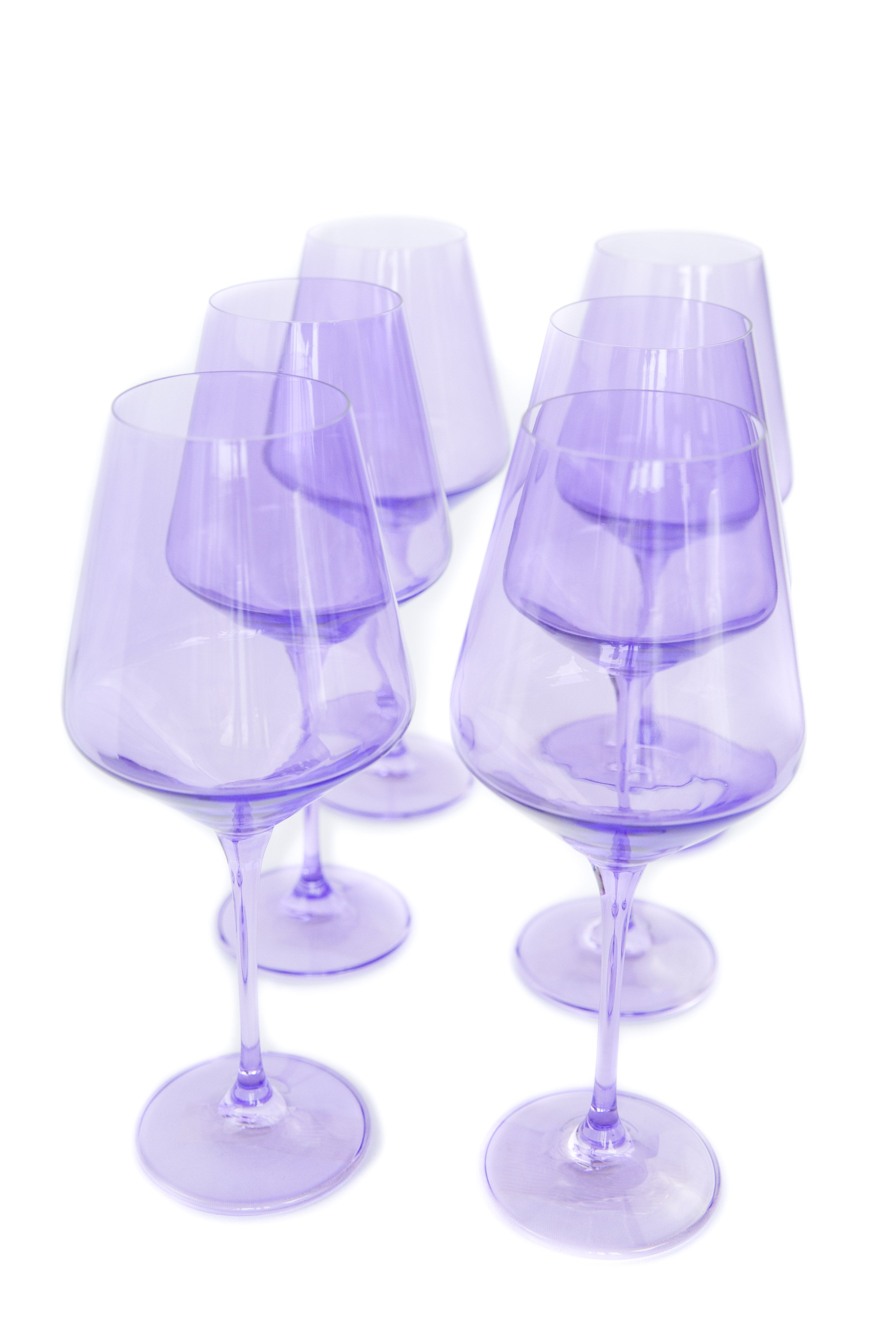 Estelle Colored Wine Stemware - Set of 6 {Lavender}