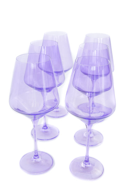 Estelle Colored Wine Stemware - Set of 6 {Lavender}