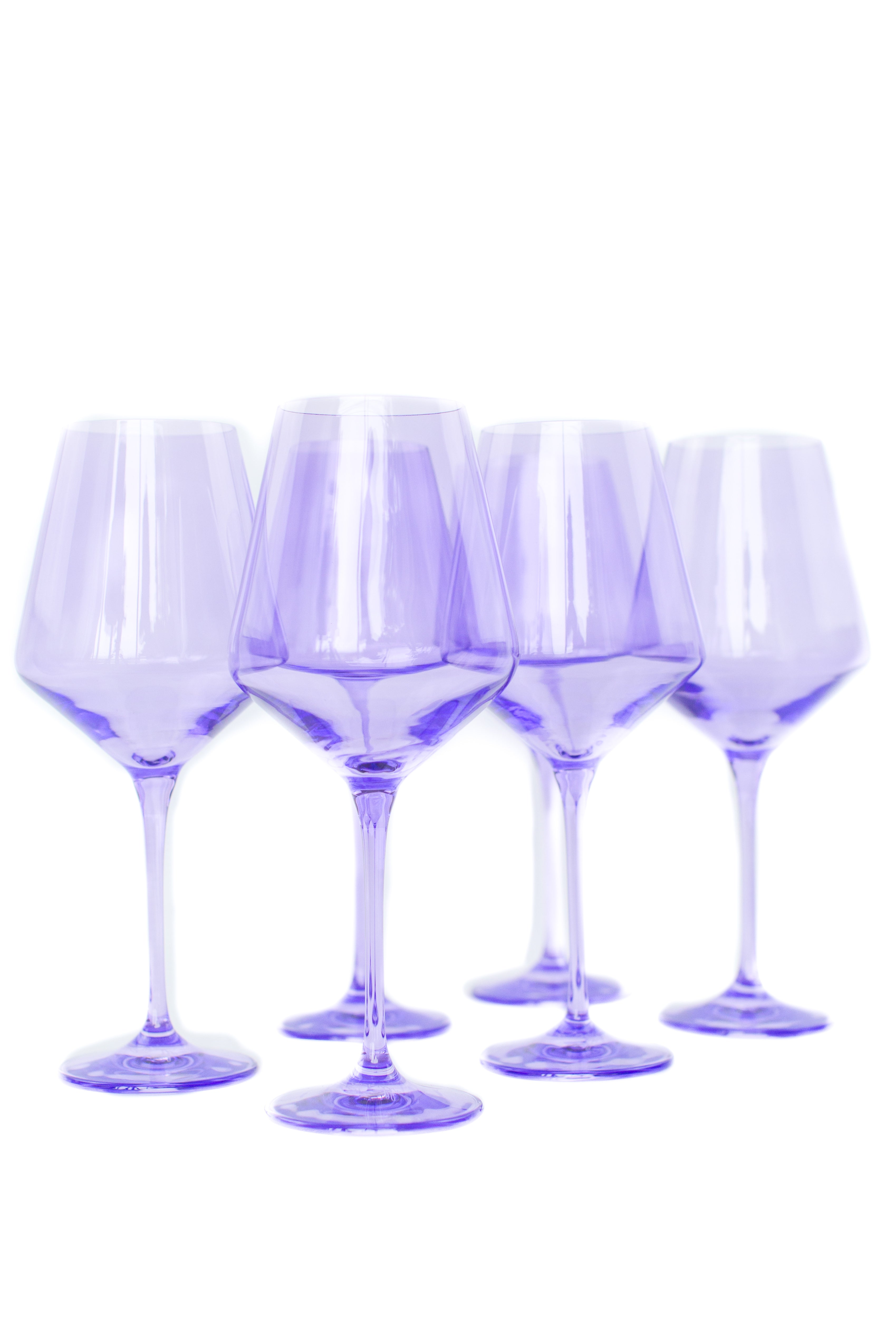 Estelle Colored Wine Stemware - Set of 6 {Lavender}