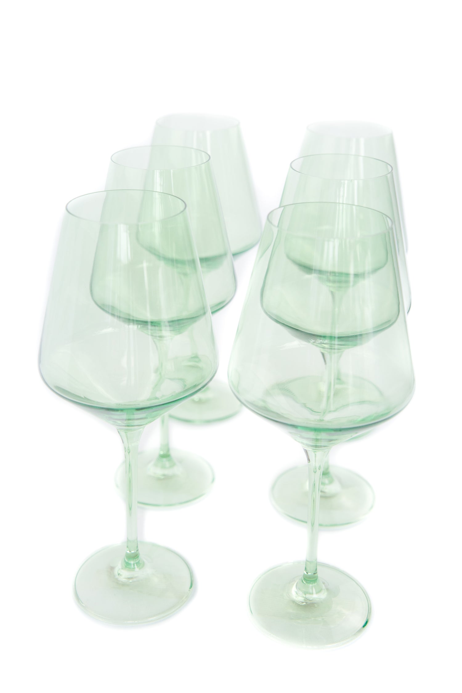 Estelle Colored Wine Stemware - Set of 6 {Mint Green}