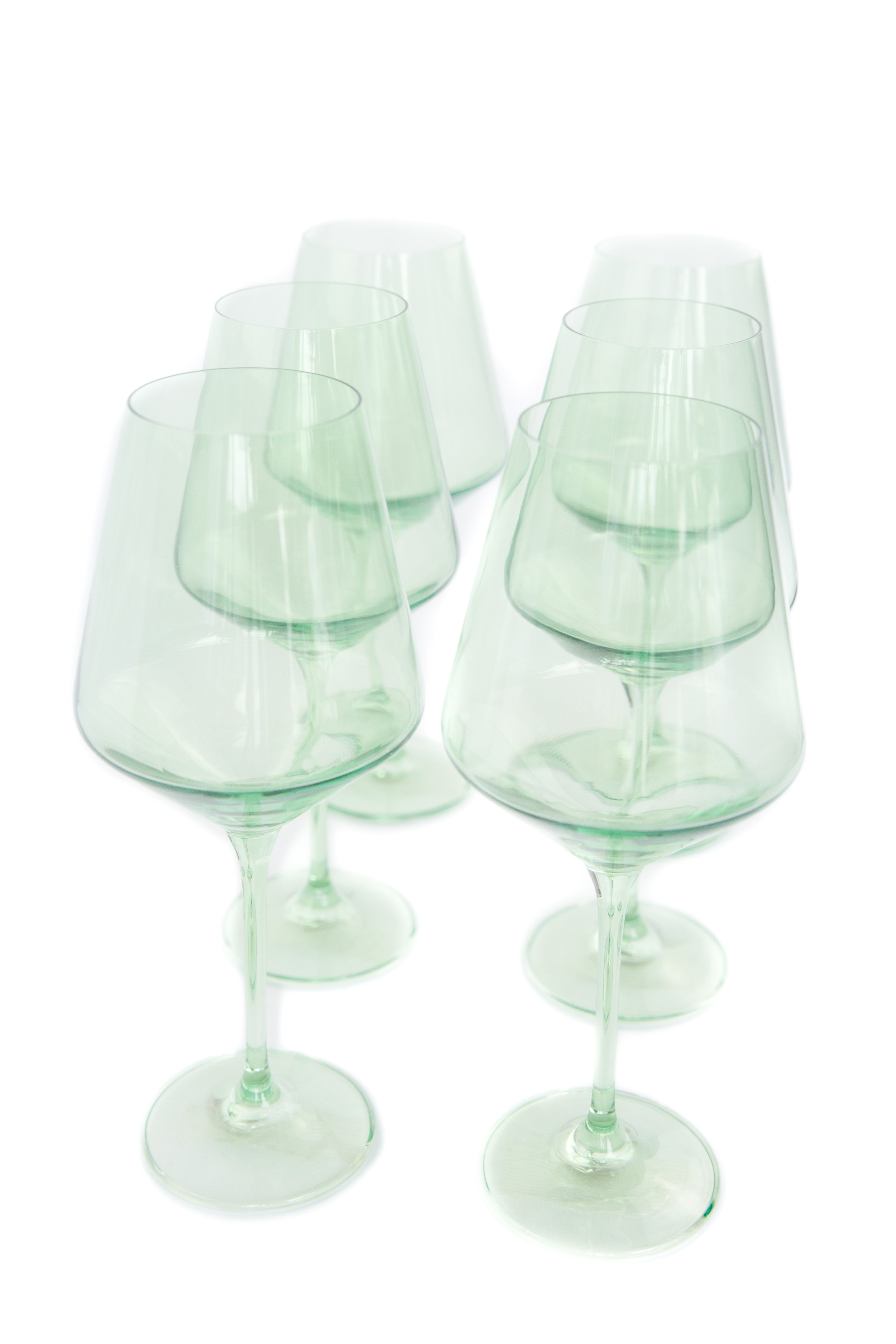 Estelle Colored Wine Stemware - Set of 6 {Mint Green}