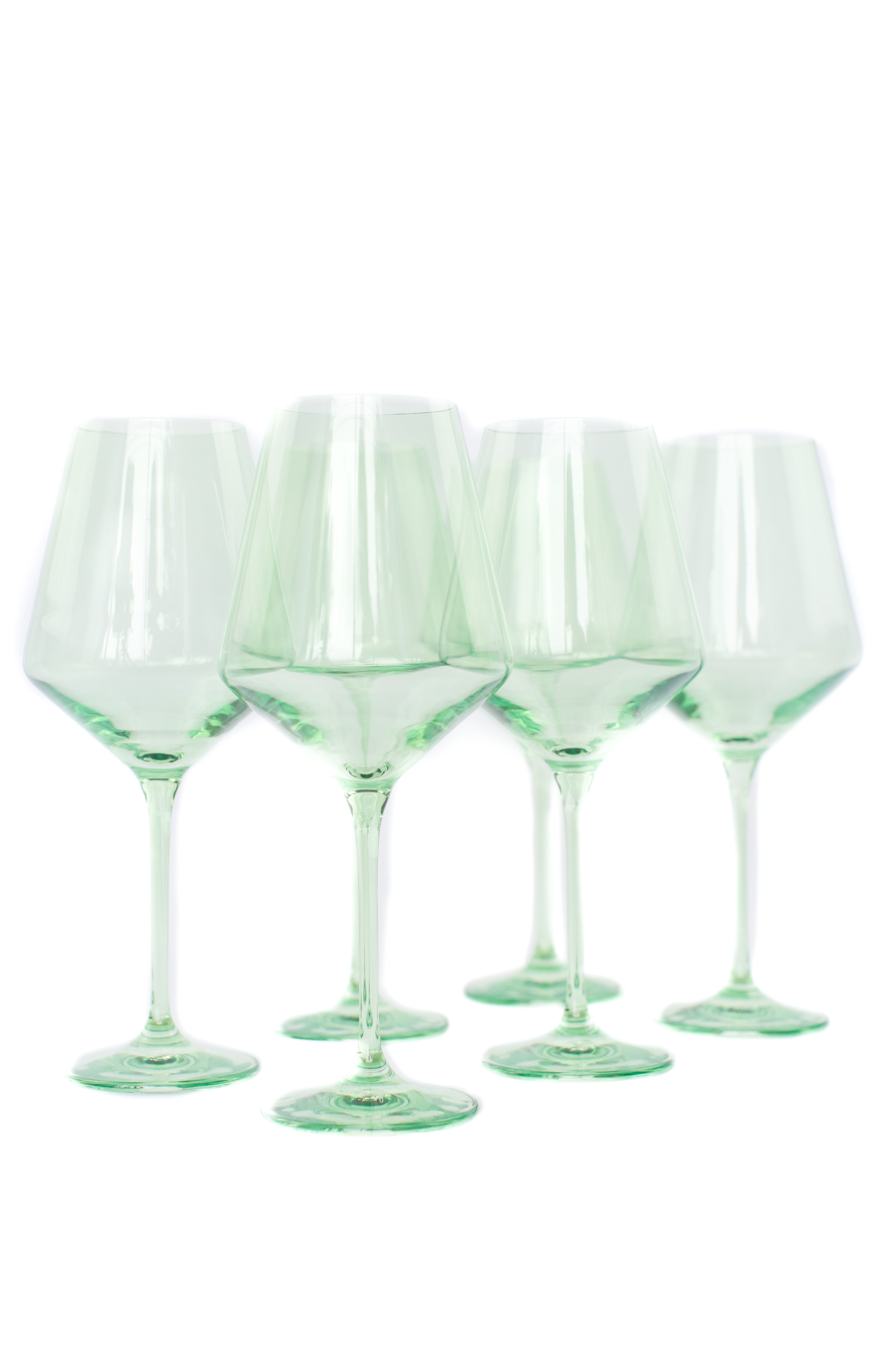 Estelle Colored Wine Stemware - Set of 6 {Mint Green}