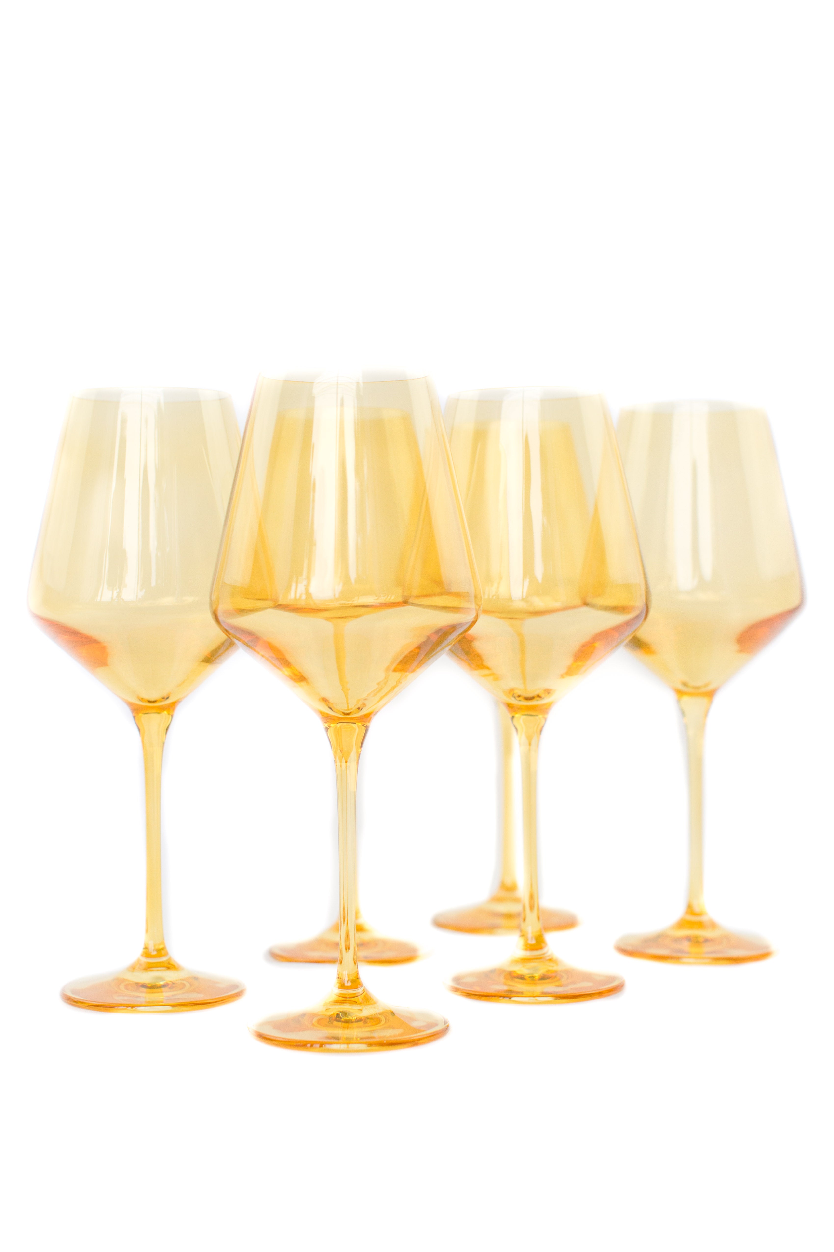 Estelle Colored Wine Stemware - Set of 6 {Yellow}