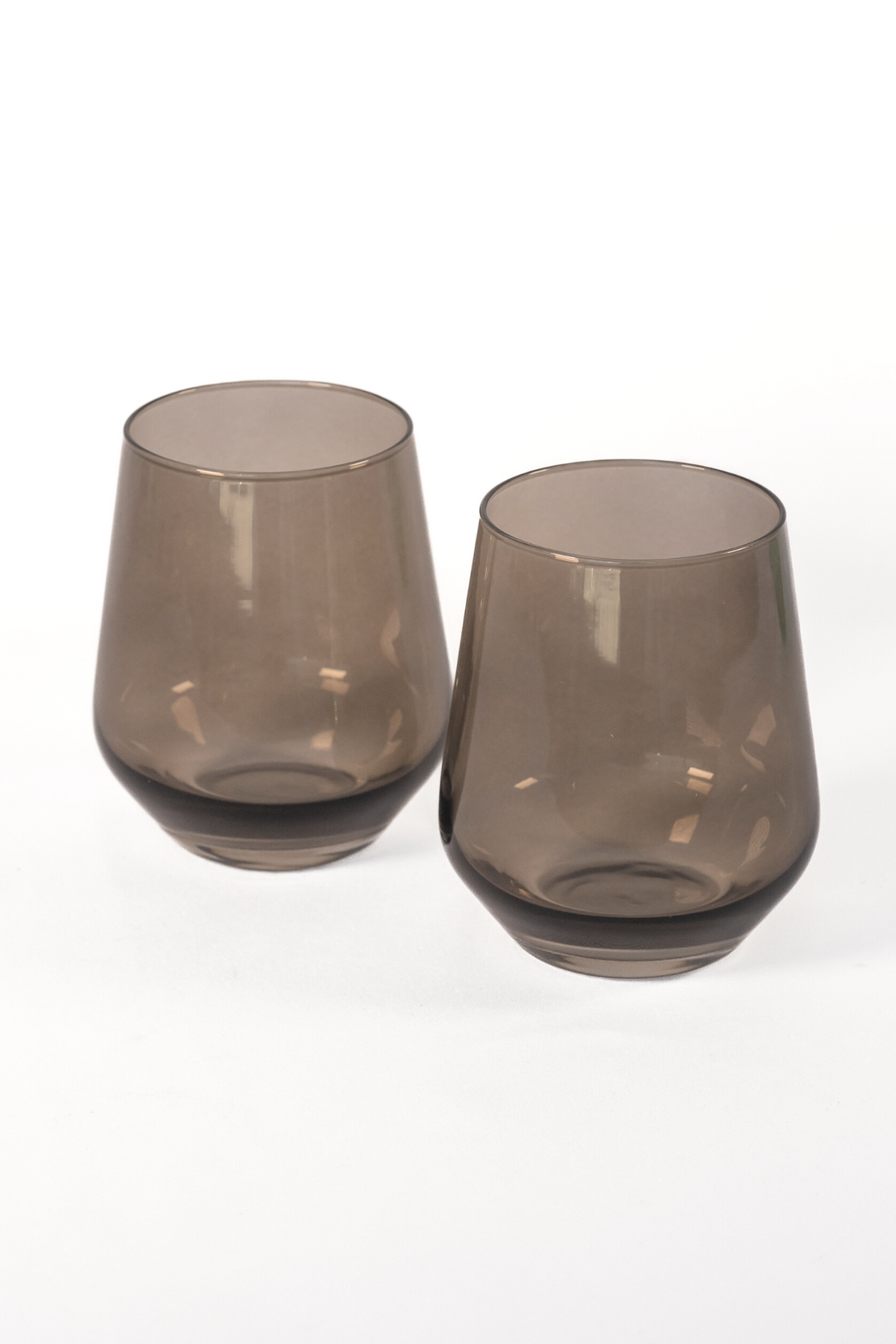 Estelle Colored Wine Stemless - Set of 2 {Gray Smoke}